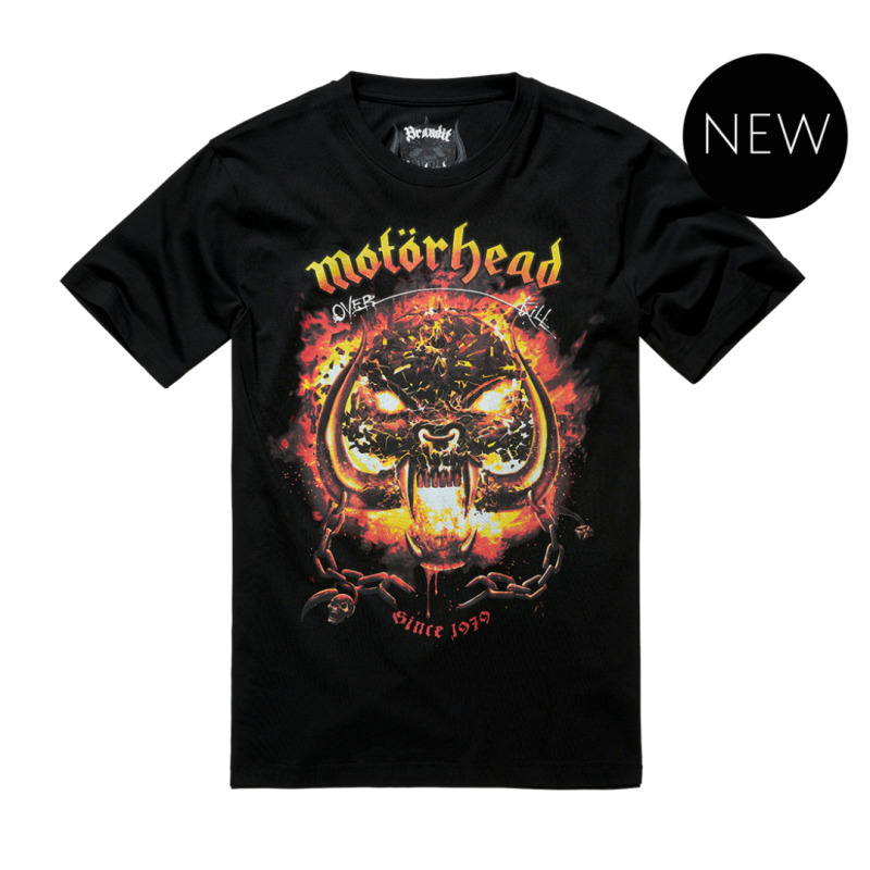 T-shirt "Overkill" Motörhead by Brandit Bastards Official Merch - Black Rock