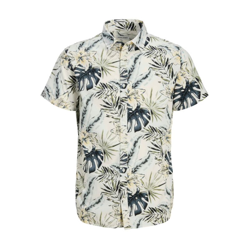 Πουκάμισο κοντομάνικο "Hawaii AOP Shirt",της Jack & Jones - Cloud Dancer