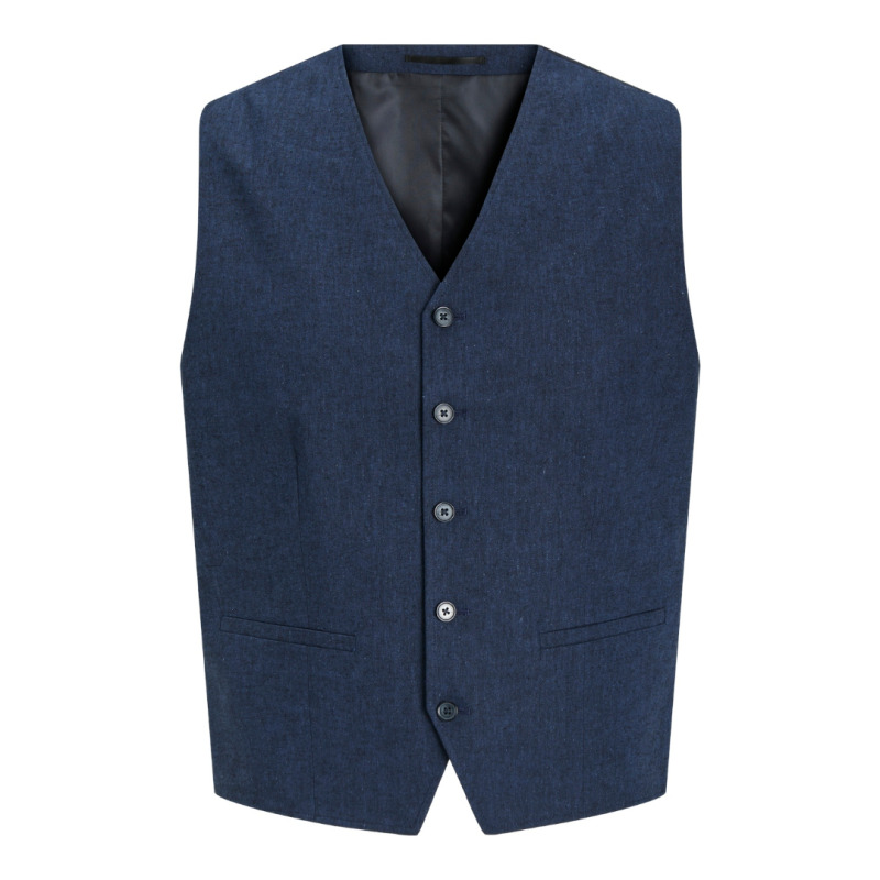 Λινό γιλέκο "Riviera Linen Waistcoat" της Jack & Jones - Navy Blazer