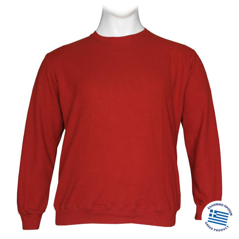 Μπλούζα λαιμόκοψη wool feel της Leo Collection - Burned Orange