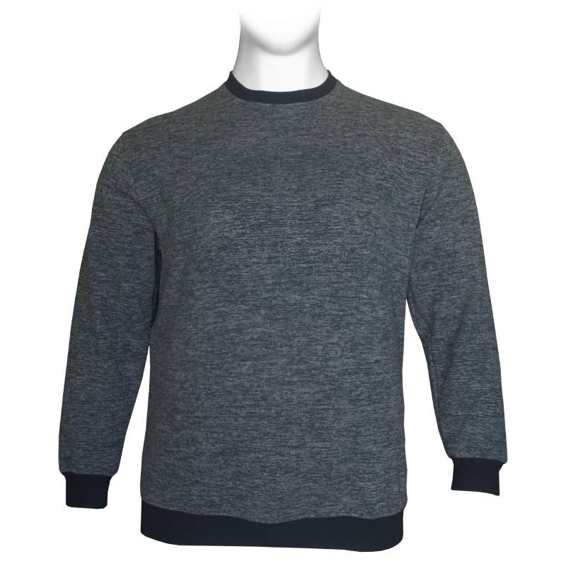 Μακρυμάνικη Μπλούζα Wool Feel με Flock 3D στάμπα της Leo Collection - Blue Denim