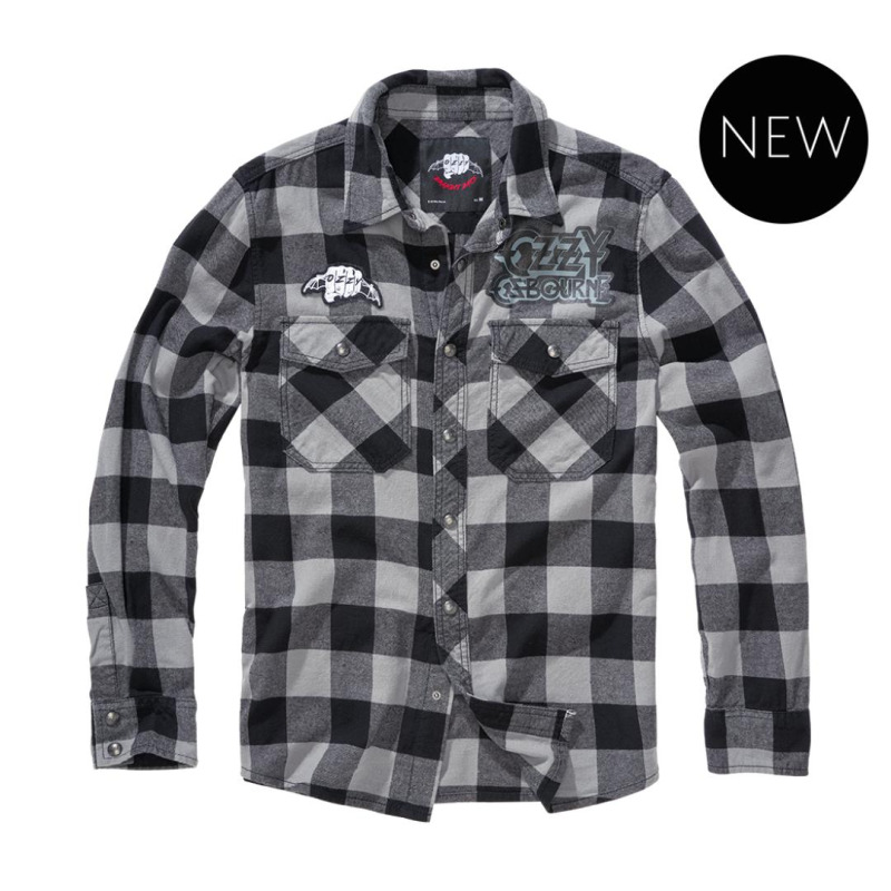 Ozzy Checkshirt Long Sleeve - Black/Coal