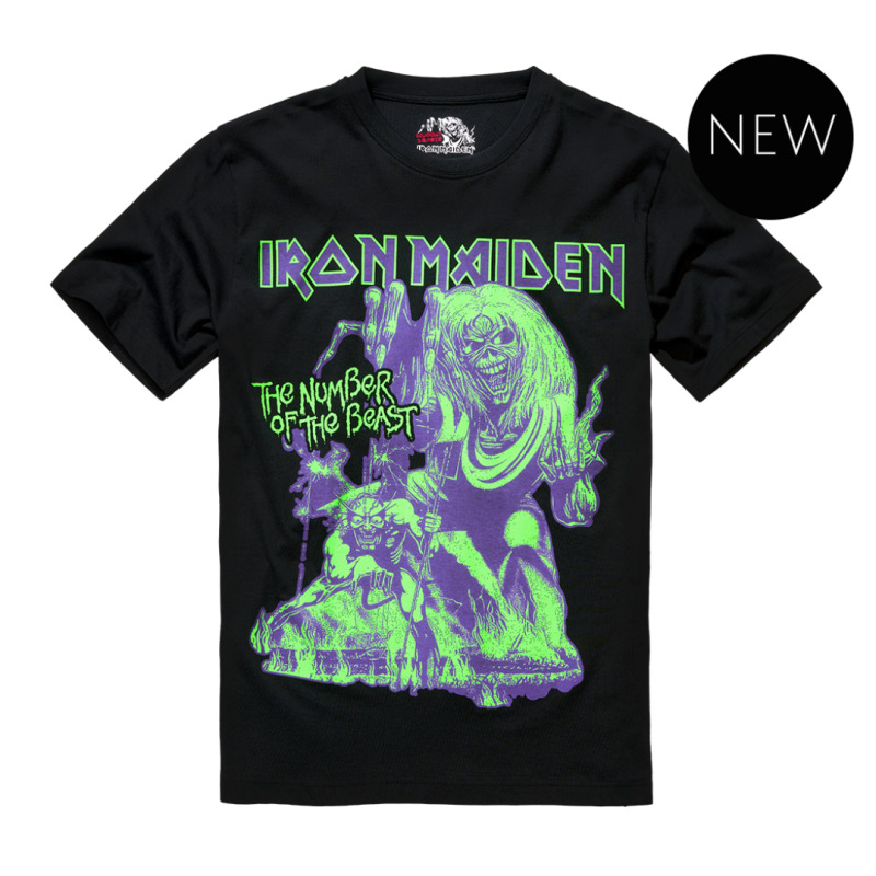 Iron Maiden T-Shirt "Number of the Beast" by Brandit official Merch - Black Rock
