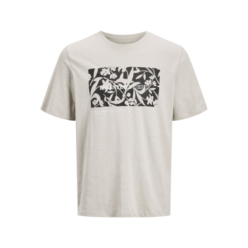 Jack & Jones "Jeff Monochrome Shape"σε Plus fit γραμμή,με μεταξοτυπία - Moonbeam