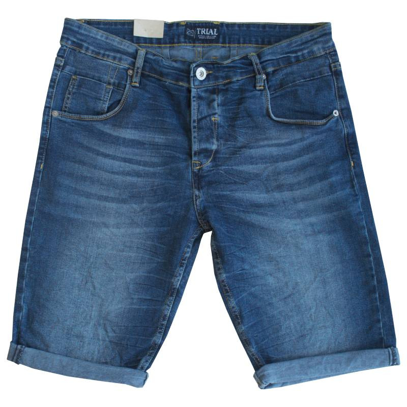 Ελαστική denim βερμούδα slim fit "Samuel" by Trial - Denim