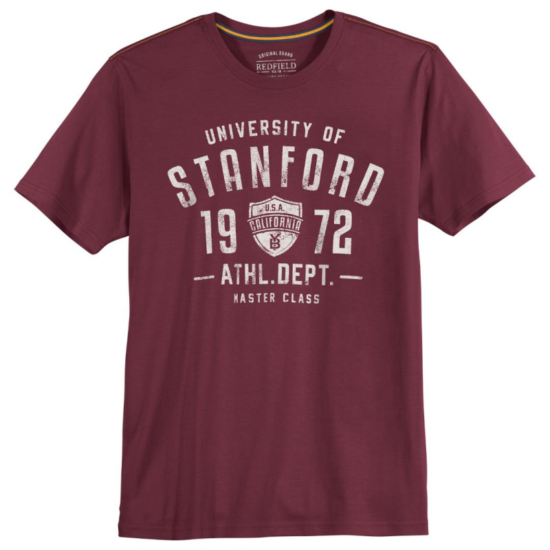 T-shirt μακό pennie "Stanford" by Redfield - Ruby Wine