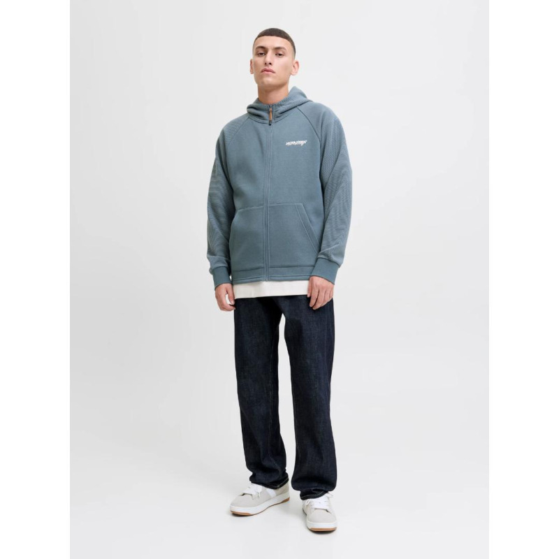 Ζακέτα "Hatcher Sweat Zip" με κουκούλα,by Jack & Jones +Fit - Storm