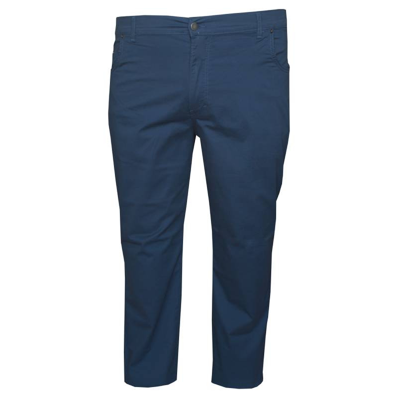 Καλοκαιρινό ελαστικό πεντάτσεπο παντελόνι μεσαίου καβάλου "Light Breeze",της L.T.G - Tory Blue