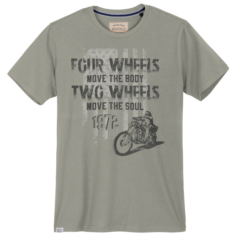 King size t-shirt μακό pennie "Soul Wheels",της Redfield - Dove Grey