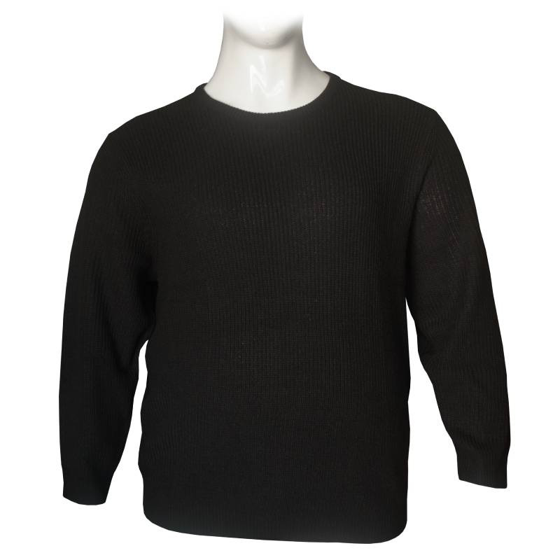 Πλεκτό πουλόβερ λαιμόκοψη της Jack & Jones - Coal Black