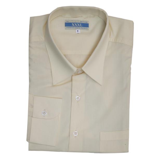 Πουκάμισο μονόχρωμο μακρυμάνικο - ΚΙΤΡΙΝΟ