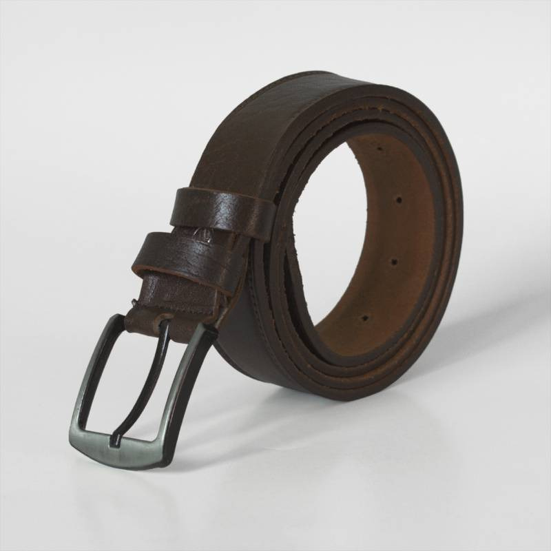 Ζώνη Casual (4cm φάρδος) δερμάτινη - Coffee Brown