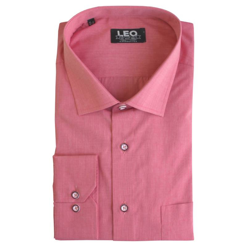 Πουκάμισο Fil-a-Fil μονόχρωμο γαλλικής ραφής & ελληνικής κατασκευής της Leo Collection - Charm