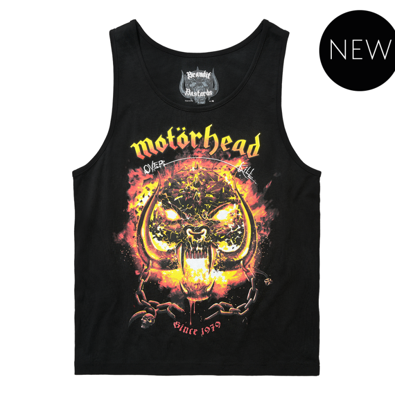 Tank Top "Overkill" Motörhead by Brandit bastards official Merch - Black Rock