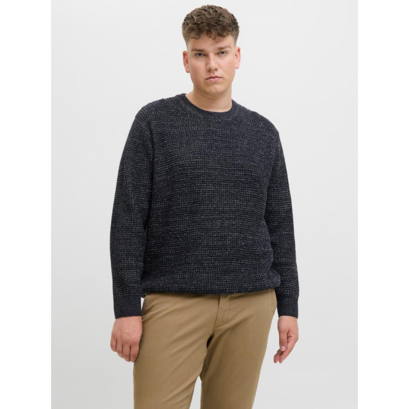 Πλεκτό πουλόβερ "Global Knit" της Jack & Jones,σε plus fit γραμμή - Sky Captain