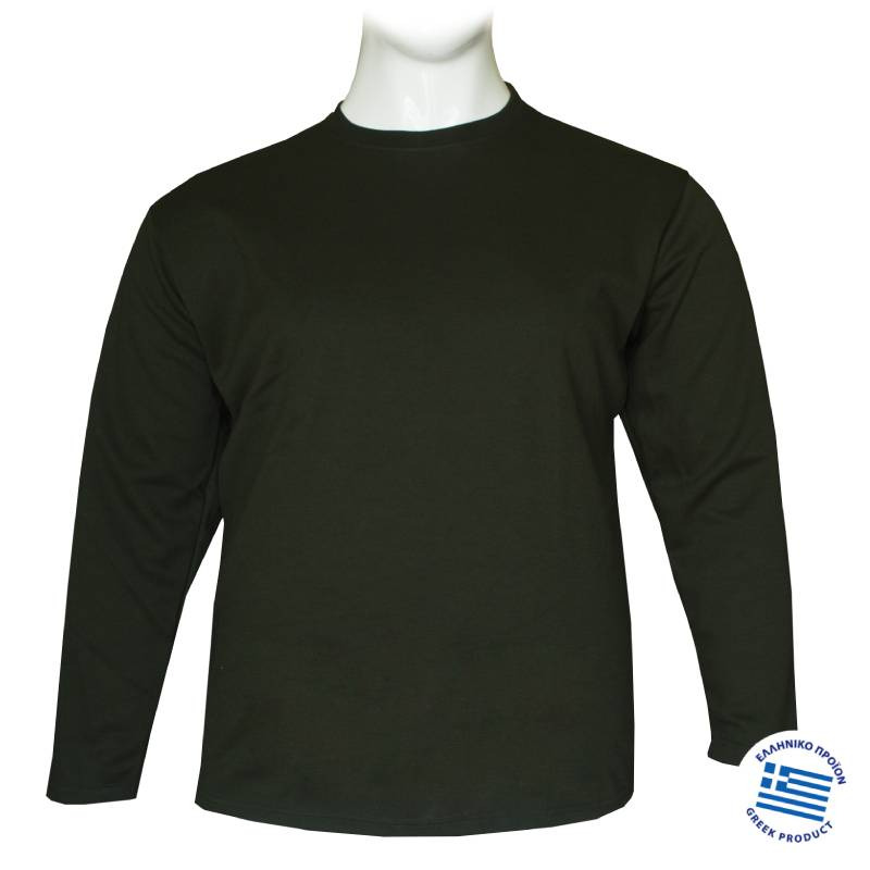 Μπλούζα λαιμόκοψη "Winter Pique",της Leo Collection - Forest Green