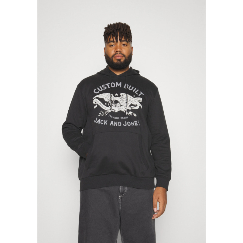 Hoodie φούτερ "Fonne" με μεταξοτυπία,by Jack & Jones - Black