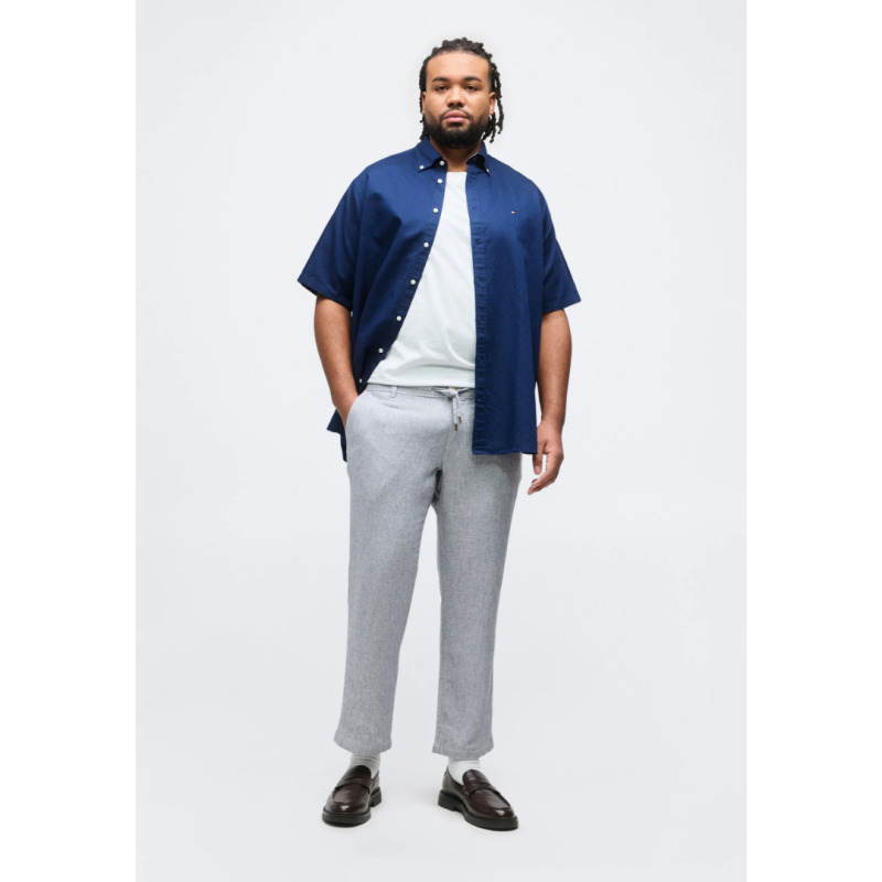 Λινή παντελόνα "Karl Mykonos",της Jack&Jones - Glacier grey