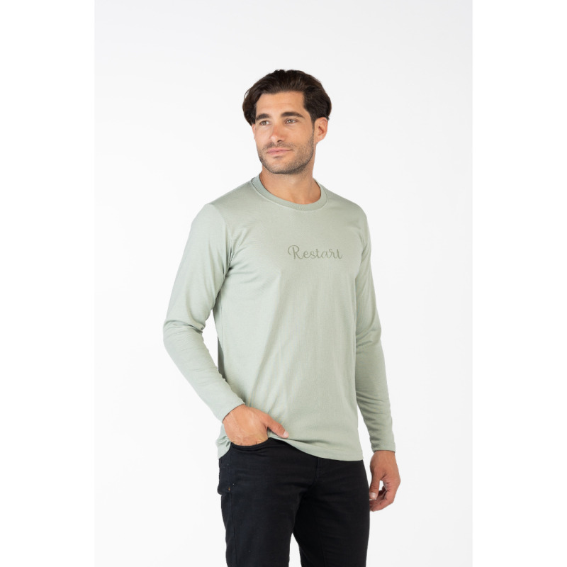 Μακό pennie μπλούζα "Restart",της Leo Collection - Olive