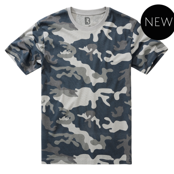 T-shirt από βαμβακερό μακό ύφασμα - Grey Camo