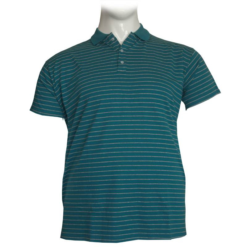 Polo βαμβακερό Jersey μαρινιέρα της Leo Collection - ΠΕΤΡΟΛ