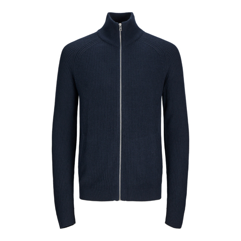 Πλεκτή ζακέτα "Pannel Knit Zip Cardigan",by Jack & Jones +Fit - Navy Blazer