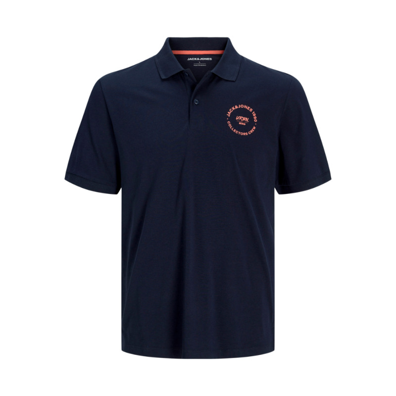 Ζέρσευ πόλο μπλουζάκι "Simon Polo",by Jack&Jones - ΜΠΛΕ