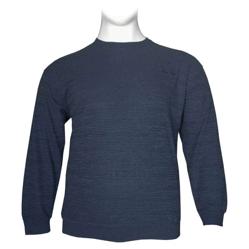 Βαμβακερή jacquard demi-saison μπλούζα της Leo Collection - Indigo