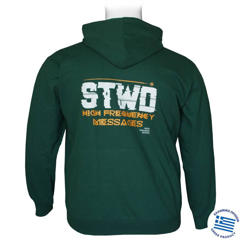 Hoodie φούτερ "STWD"της Leo Collection - Amazon Green