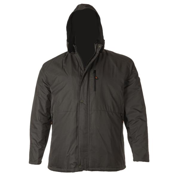 Αντιανεμικό Jacket "Light breeze" by Leo collection με αποσπώμενη κουκούλα και καπιτονέ επένδυση - Anthracite