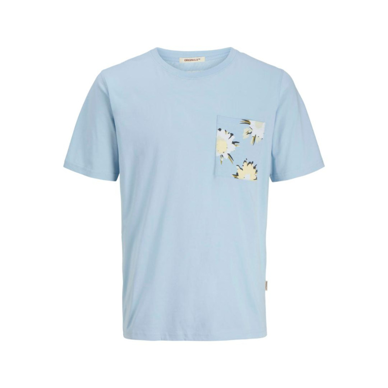 Jack & Jones "Tavira Pocket"σε Plus fit γραμμή,με μεταξοτυπία - Summer sky blue