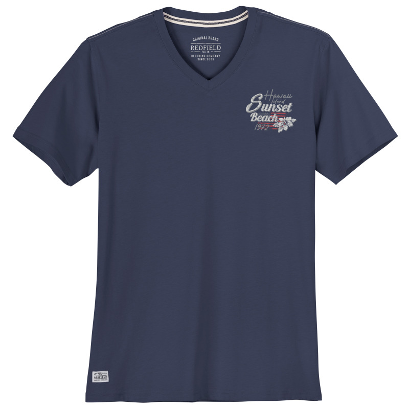 Μακό pennie V neck "Sunset Beach",της Redfield - Dark Blue