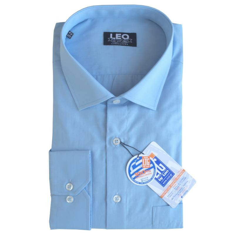 Πουκάμισο μονόχρωμο με rex γιακά και μακρύ μανίκι - Shakerspeare