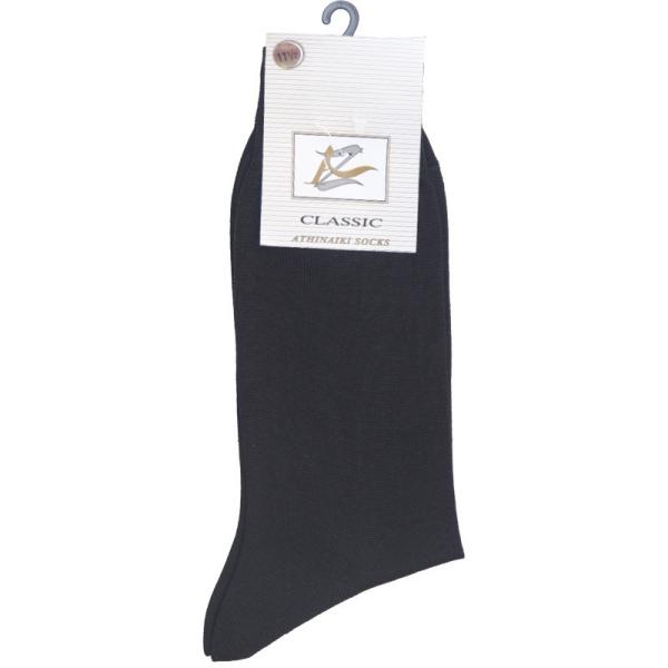 Βαμβακερή κάλτσα Mercerised ενισχυμένη - ΜΑΥΡΟ