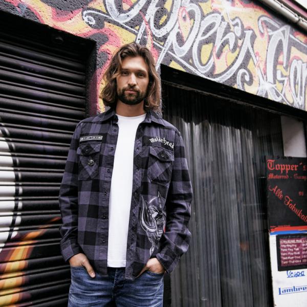 Limited edition Motörhead Checkshirt - Black/Slate Grey