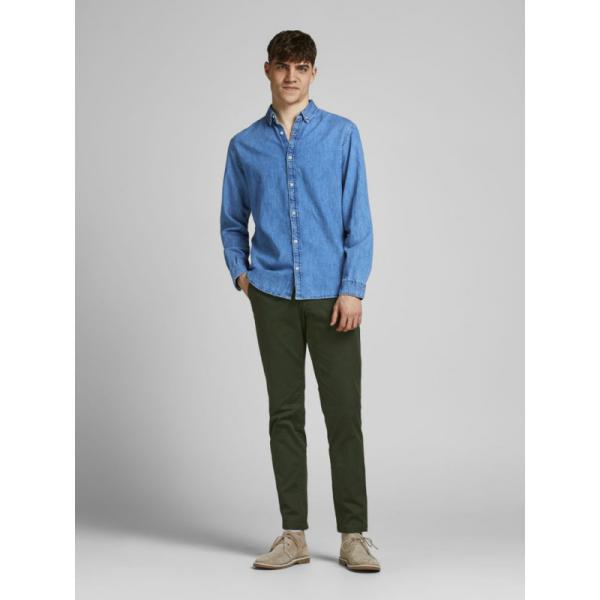 Ελαστικό demi saison chino παντελόνι, "Marco" by Jack & Jones - Forest Night