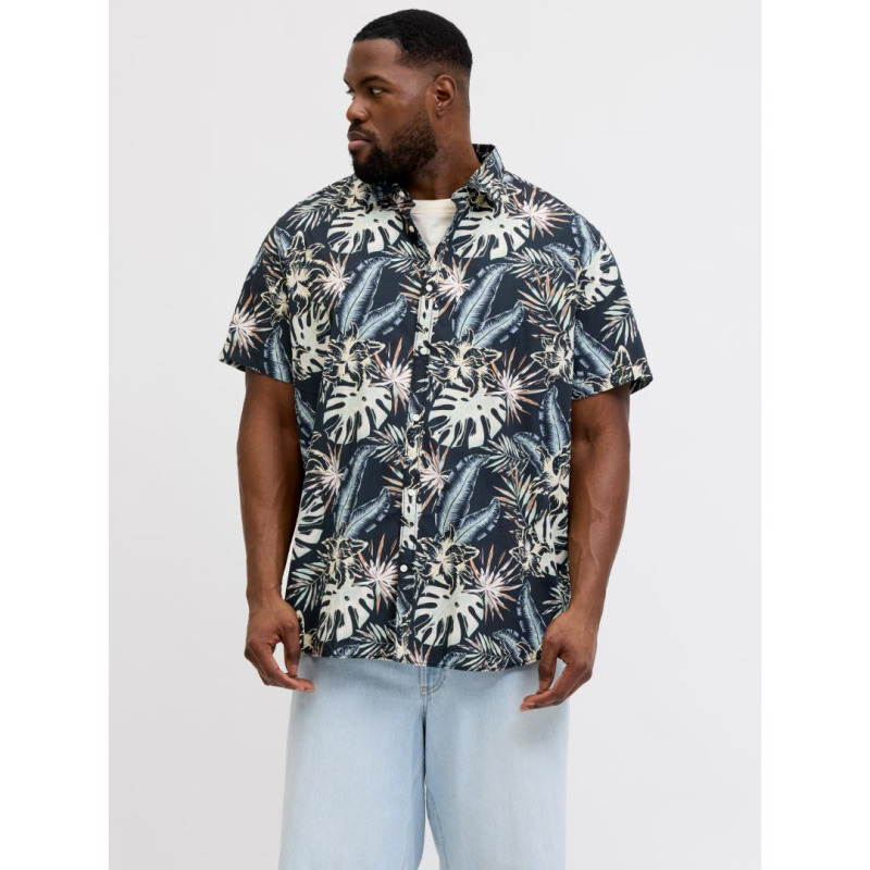 Jack & Jones "Honolulu AOP shirt ",κοντομάνικο all-over print πουκάμισο - Black