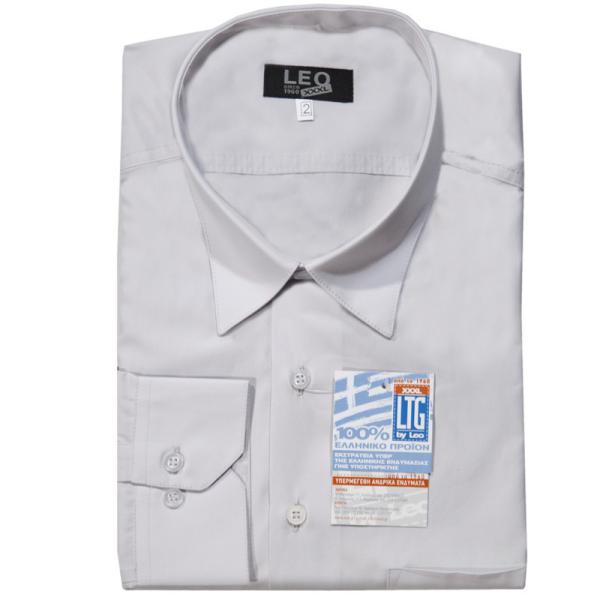 Πουκάμισο μονόχρωμο μακρυμάνικο - ΕΚΡΟΥ