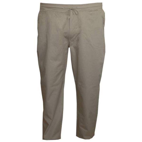 Καπαρτινέ καλοκαιρινή παντελόνα με λάστιχο στην μέση - Beige